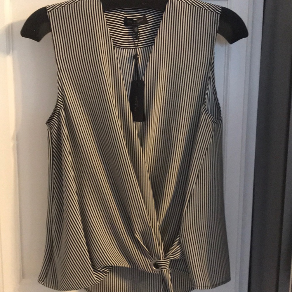 Rag and Bone sleeveless black/white popover